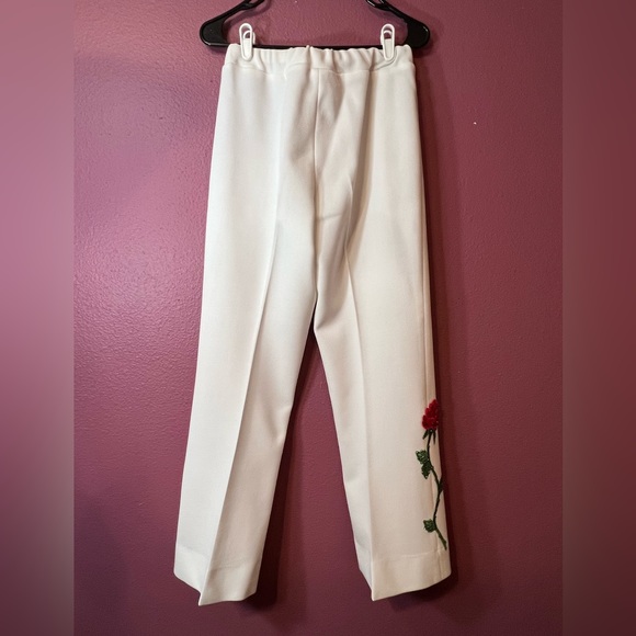 VINTAGE 2 Piece Western Embroidered Rose Set (Button-Up + Flare Pant) Beyonce - Picture 10 of 14